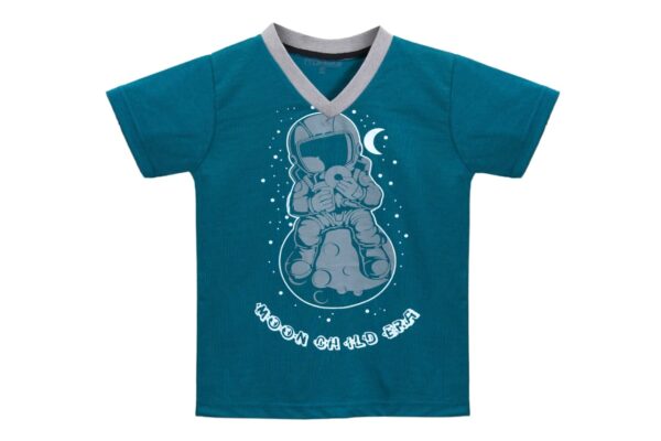 Fitsquad boys t-shirt with mood child era written on it in navy blue