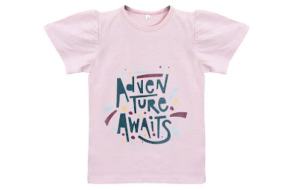 Fitsquad's Girls Adventure Awaits T-Shirts - Baby Pink