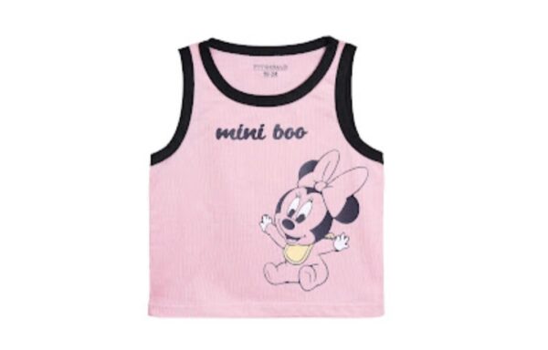 Fitsquad's Girls Mini Boo Sleeveless Top - Baby Pink